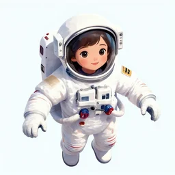 ( ( dither ) ) illustrated portrait of a young astronaut girl floating in space, colorful, ( ( mads berg ) ), christopher balaskas, rich grainy texture, detailed, dynamic composition, light blue filter, wide angle, grainy lights, high contrast, dark tint, halftone shaded, anime poster