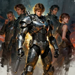 johnson wearing metal gear armor holding gun dramatic lighting art by brandon anschultz by yoji shinkawa by richard schmid by greg rutkowski by sandra chevrier by jeremy lipking cinematic dramatic brush strokes background