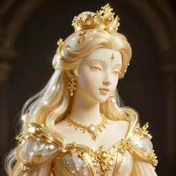 wonderful princess of vines with a cream skin, ornate 8 k gorgeous intricate gold detailed, accent white lighting, dramatic light, octane render