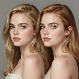 beautiful natural mixture of Emma Stone and Emma Roberts, intricate, elegant, highly detailed, digital painting, artstation, concept art, smooth, sharp focus, illustration, art by artgerm and greg rutkowski and alphonse mucha and loish and WLOP