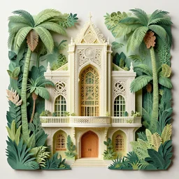 building, jungle jungle, kirigami, dichromatism, paradox, volumetric light, insanely detailed and intricate, hypermaximalist, elegant, ornate, hyper realistic, super detailed, by remedios varo uranga