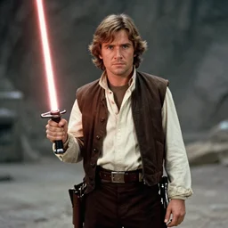film still of luca adesso from soundcloud as han solo in star wars