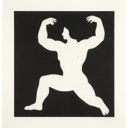 an ultra high - resolution 8 k full - canvas scan of a cut - paper illustration of the gemini astrological zodiac sign, by henri matisse. minimalist fine art.