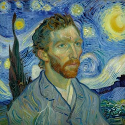 painting of handsome beautiful dark medium wavy hair man in his 2 0 s, dressed as an oracle he has a vision for the future!! looking upward to the heavens above!! slight smile, foreseeing the future!! elegant, clear, painting, highly stylized, art by vincent van gogh, egon schiele