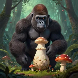 🍄🦍, digital Art, Greg rutkowski, Trending artstation,cinematographic
