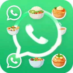 a whatsapp stickers pack of lunch time,