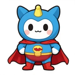 cute miss mascot gaulet gaulet amoonguss super hero sticker art, cronobreaker, beeple game icon