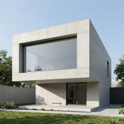 windowless concrete house