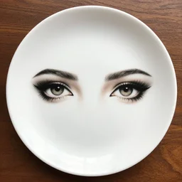 style plate, eyes