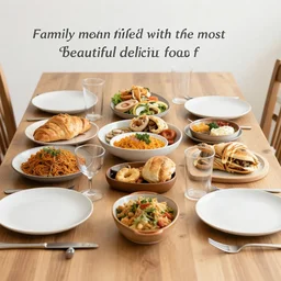“ a family meal filled with the most beautiful delicious food ”