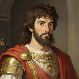 portrait of emperor justinian highly detailed, digital painting, concept art, sharp focus, by makoto shinkai