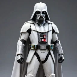 white darth vader armor futuristic style, very sharp, detailed, high quality, by greg rutkowski, artgerm
