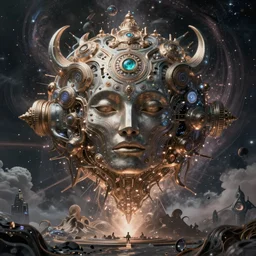 chaotic visions of supa  extraterrestrial spriritual cybernetic mind psychedelic cosmic technology style