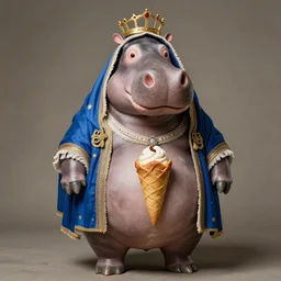 anthropomorphic Hippo dressed as madonna ciccone, photograph in the style of Annie Leibovitz