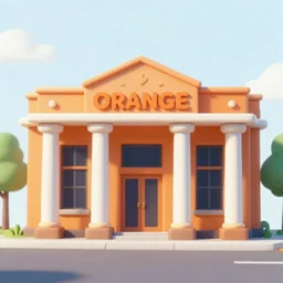 orange bank building on fire