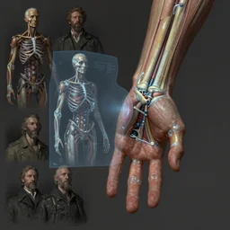 human hand and forearm anatomy for artists fantasy character portrait, ultra realistic, cinematic, concept art, wide angle, intricate details, hologram, highly detailed by greg rutkowski, wayne barlowe, aaron horkey, gaston bussiere, craig mullins, simon bisley, arthur rackham