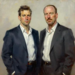 vince gilligan painting by jc leyendecker!! phil hale!, angular, brush strokes, painterly, vintage, crisp
