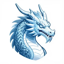 ice dragon in portrait view, greatly detailed, vector art, digital illustration, 4 k, trending on artstation, art by peter morhbacher