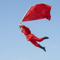 the young red guard tumbled down along with her flag, her light form descending even more slowly than the piece of red fabric, like a little bird unwilling to leave the sky.