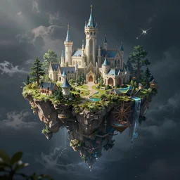 floating fantasy island in the air, exquisite, ethereal, magical, artstation, octane render, unreal engine 5, cinematic concept art, 8 k 4 k hd
