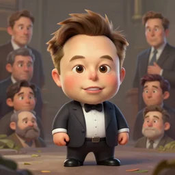 cute little anthropomorphic elon musk cute and adorable, pretty, beautiful, dnd character art portrait, matte fantasy painting, deviantart artstation, by jason felix by steve argyle by tyler jacobson by peter mohrbacher, cinema