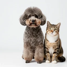 a poodle - cat - hybrid, animal photography