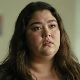 an cinematic headshot portrait of a fat woman, long hair, ultra realistic