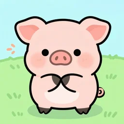 cute adorable pig by yee chong silverfox