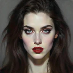 attractive twenty first century vampire beautiful eyes. highly detailed painting by gaston bussiere, craig mullins, j. c. leyendecker 8 k