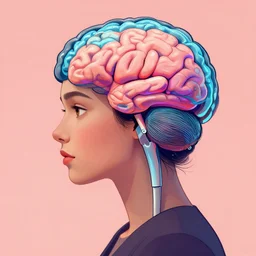 👩‍🦳 🧠 , digital art