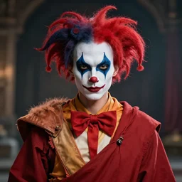 “portrait of jester, monk, superpowers, anime, render 8k hyper realistic lighting”