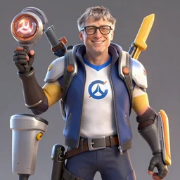 bill gates in overwatch, overwatch fanart, trending on artstation, 8 k, octane render