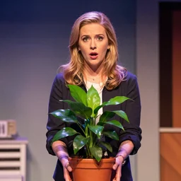 Marjorie Taylor Greene as Audrey II plant in little shop at horrors