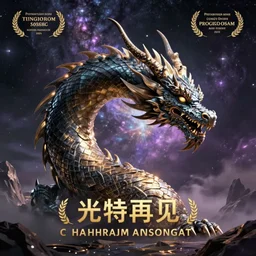 cosmic dragon, fantasy art style, expressive inherent themes