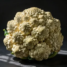side section of a cauliflower looking like a brain, photography