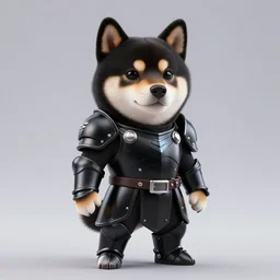 berserk black armor, anthropomorphic shiba inu, realistic, visible face, in berserk black armor, stuning 3 d render, masterpiece, glowing aura, by donato giancola and greg rutkowski and wayne barlow and zdzisław beksinski