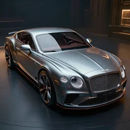 a cyberpunk 2 0 7 7 bentley continental gt concept designed by art zhu, extreme detail, intricate, dramatic lighting,