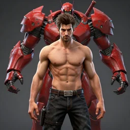 Totally Yoked Physique Portrait Aziz Shavershian Zyzz unreal engine 4 Kingdom Hearts Overdrive Final Fantasy tactics Portrait of Red Titan being summoned Dave Dorman Donato Giancola Ruan Jia borderlands cel-shaded