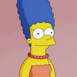 portrait of a 20-year-old Marge Simpson, fashion photography, award-winning, detailed, 82 mm sigma art, close up