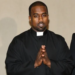 kanye west as a priest, 2 0 1 0 s, candid photo,