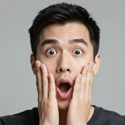 surprised facial expression