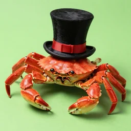 crab in a top hat
