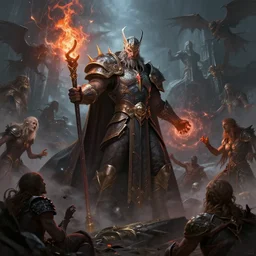 the lich king absorbing the souls of living beings around it, concept art, digital illustration, trending on artstation, deviantart, artgerm, epic composition, masterpiece, highly detailed, advanced technique, ambient lighting, wlop, ross draws