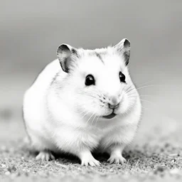 a monoline picture of a hamster