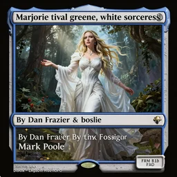 marjorie taylor greene, white sorceress, magic the gathering, by dan frazier, by mark poole