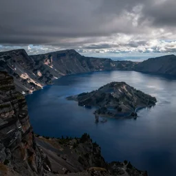crater lake, oregon, aerial view