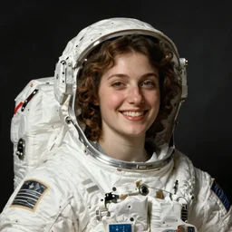 asthetic!   astronaut portrait  female beautiful smiling, by William-Adolphe Bouguereau.