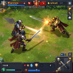 defender of the crown game, sword fight