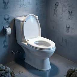 blueprint for alien toilet, extreme detail