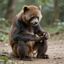 a humanoid animal doing regular human things.